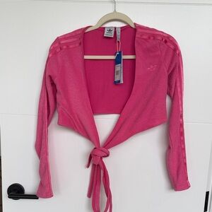 adidas Pink Tie-Front Tunic Top